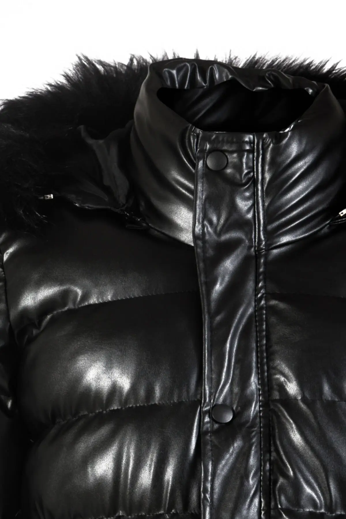 Shiny Fur Hooded Black Parka Winter Wear Inflatable Coat Comfortable Padded Jacket Keeps Warm New Season Dresses From Turkey