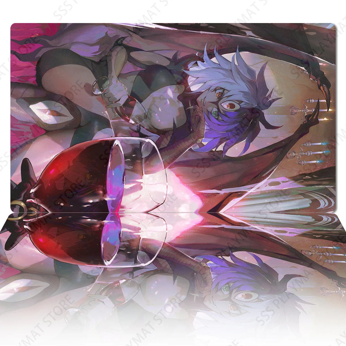 Yugioh Yubel Tcg Ccg 플레이매트, 트레이딩 카드 게임, 보드 게임, 결투 매트, 고무 마우스 패드, 데스크 매트 존, 무료 가방, 600x350x2mm