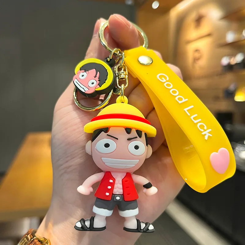 One Piece Keychains Anime Monkey D. Luffy Tony Chopper Roronoa Zoro Cartoon  Character Key Chains Bulk Keyring Doll Bag Pendent