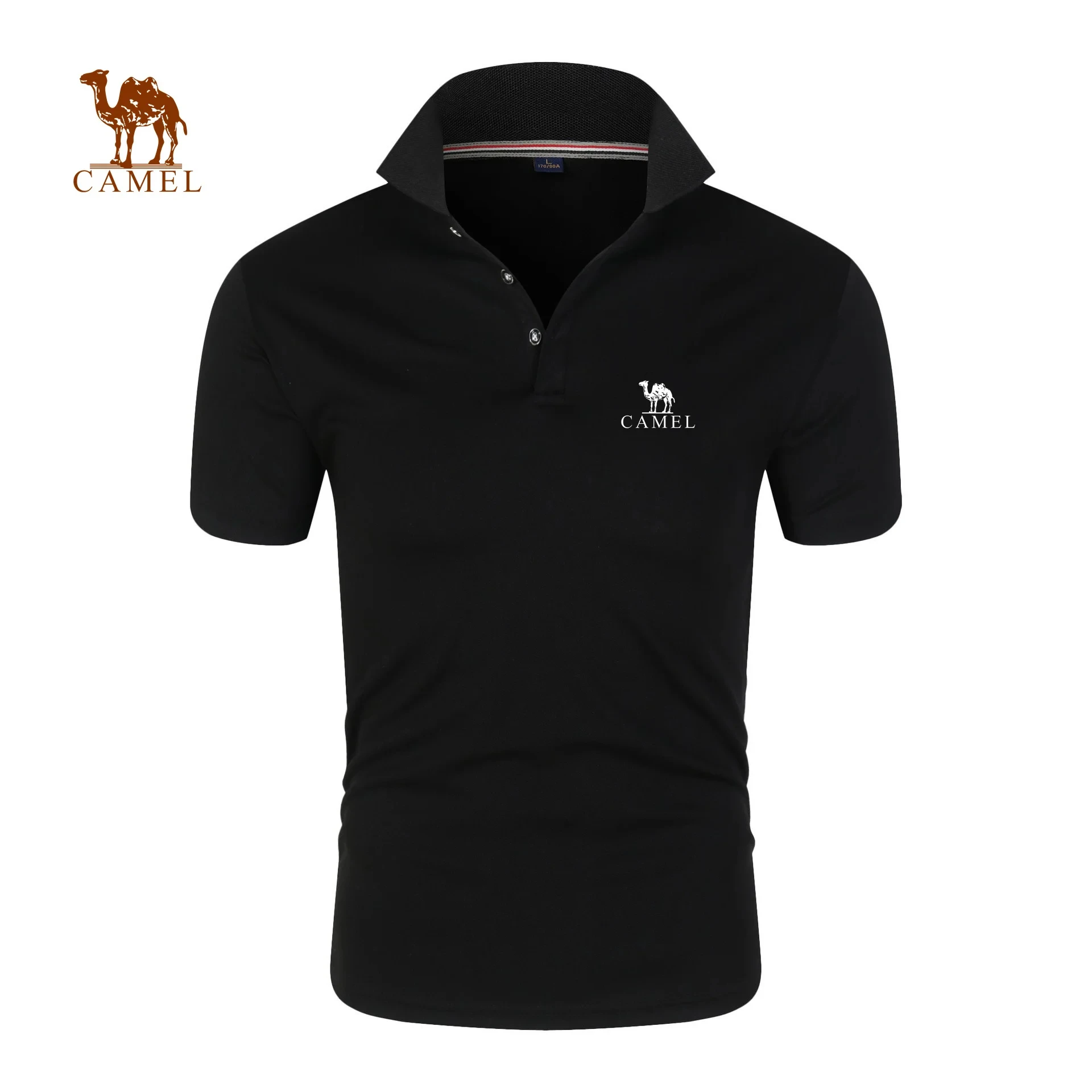 

Camel-Brand Men's Printed Polo Shirt, Soft and Breathable, Leisure, Outdoor Sports, Spring, Summer Fashion, High Quality, New202