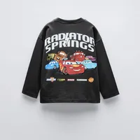 Popular Design Children Long Sleeve Tees Tops Autumn Loose Casual Baby Boys Base Shirt Crewneck Pullover T Shirts Kids Clothes 2