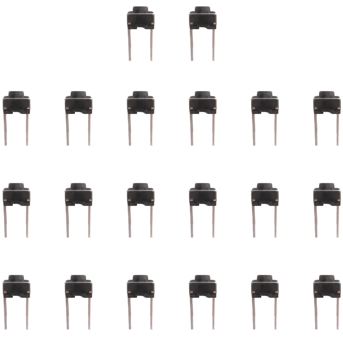 Hot sale 20 Pcs 6x6x5mm Momentary Tactile Tact Push Button Switch 2 Pin DIP Through Hole