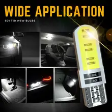오류 없는 Canbus 자동차 인테리어 조명, 돔 맵 도어 전용 번호판 조명, T10 LED 전구, 501 W5w, 12V, 20 팩