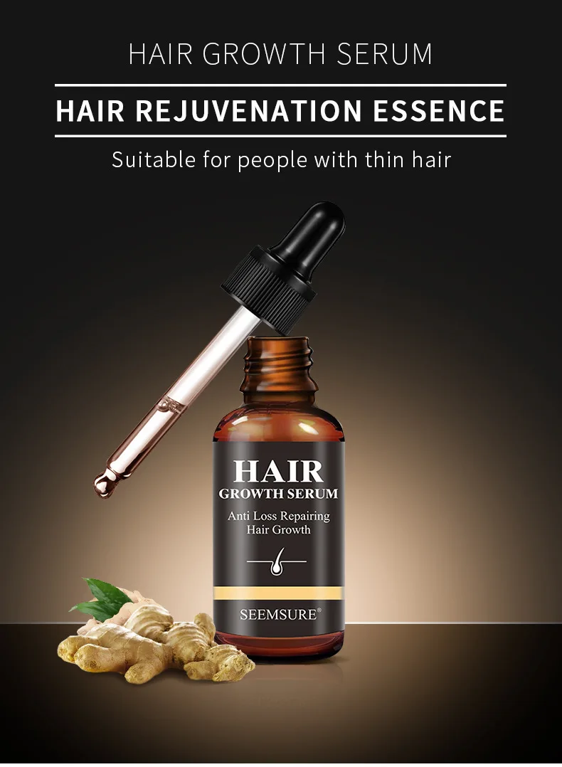 Crescimento do Cabelo do Gengibre Crescimento do Cabelo do Óleo Condicionador de Crescimento do Cabelo Soro de Crescimento do Cabelo Essencial Eficaz Rejeitar Calvície 30ml 1 Crescimento do cabelo do gengibre crescimento do