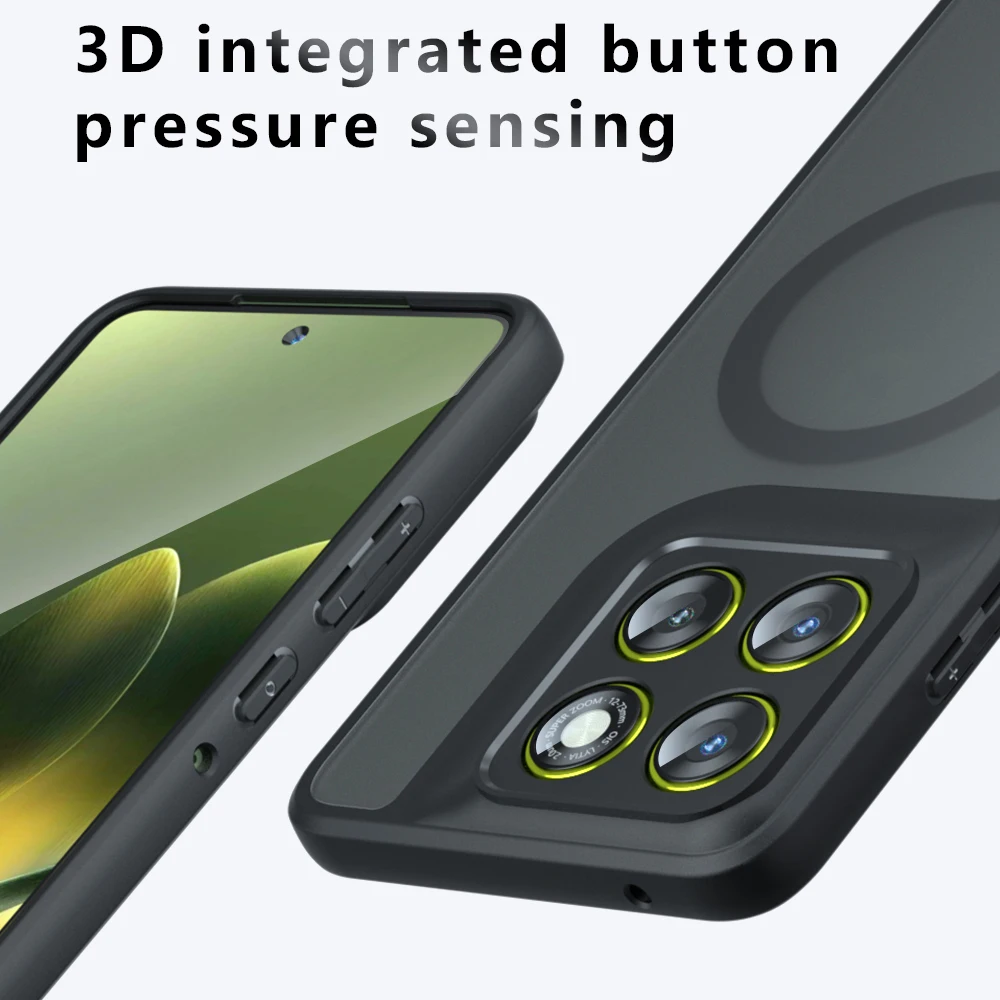 MagSafe Magnetic Acrylic Matte Case with Air Shockproof Technology - Transparent Phone Cover