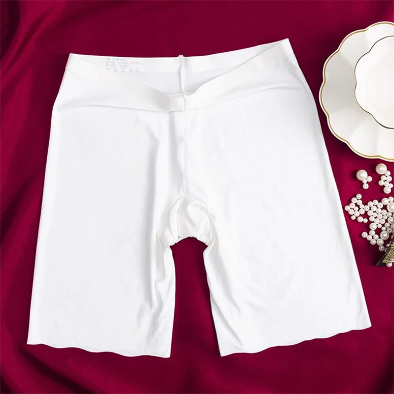 Seamless Safety Short Pants Summer Women Ice Silk Boxers