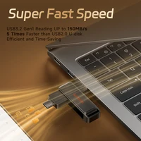 HEYGATE USB 3.2 Type-C Dual Interface OTG U Disk 150MB/s Fast Transfer Flash Drive Memory Stick For Android Smartphone Notebook 5
