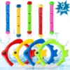 9Pcs Pool Diving Swim Toys Colorful Underwater Training Sinking Throwing Dive Rings Sticks for Kids Summer Swimming Party Game 1