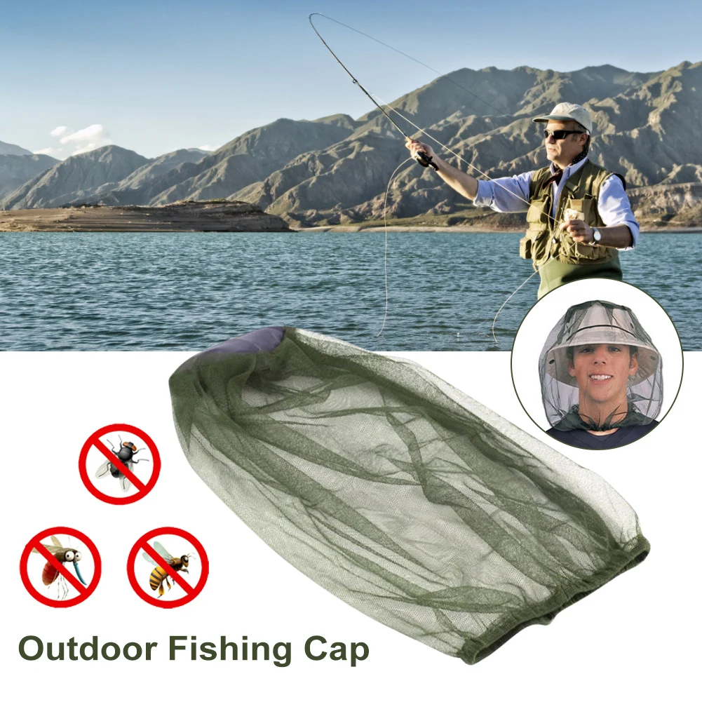 

Anti Mosquito Insect-proof Cap Beekeeping Hat Mesh Hat Net Outdoor Camping Fishing Face Protector Sunshade Garden Supplies