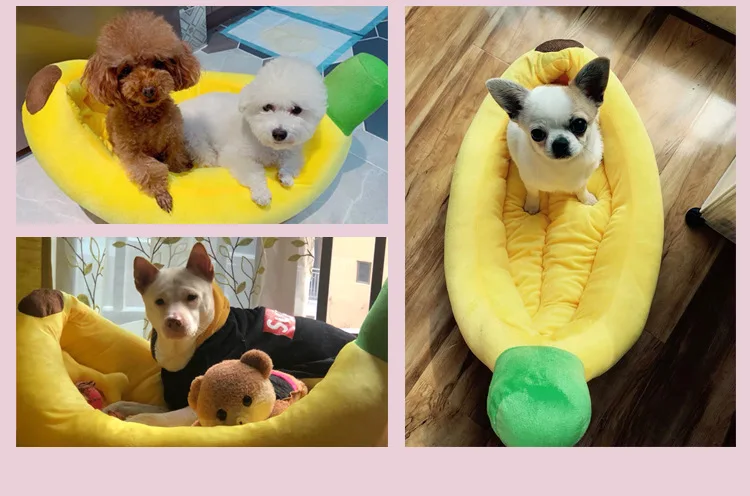 Removable and washable cartoon Banana & Carrot Dog And Cat house - PeticaDeals