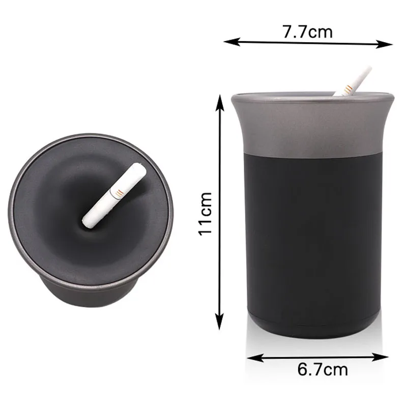 Black Portable Car Ash Tray Ashtray Storage Cup desk Ashtray Cigarette Holder portable ashtray cigarettes ashtray