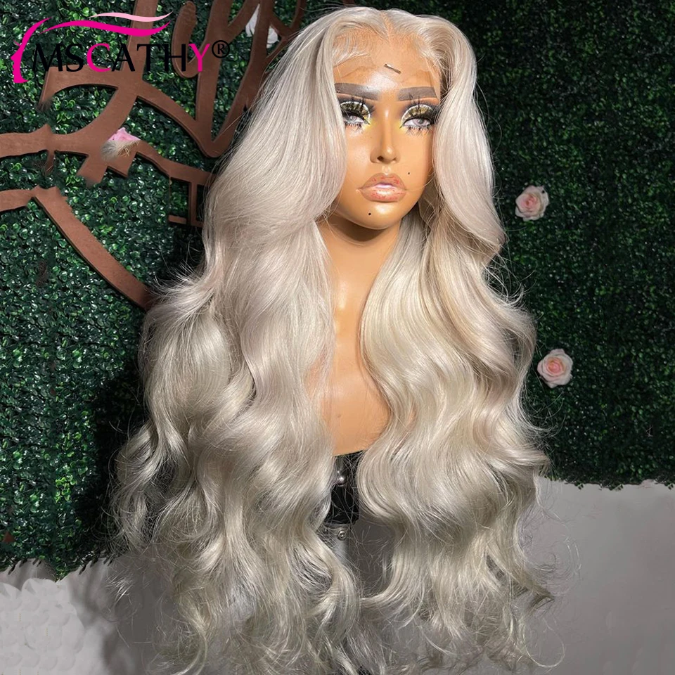 Platinum Blonde Lace Front Human Hair Wigs Body Wave HD Lace Front Wig 13x4 Brazilian Remy Human Hair Wigs For Women Preplucked