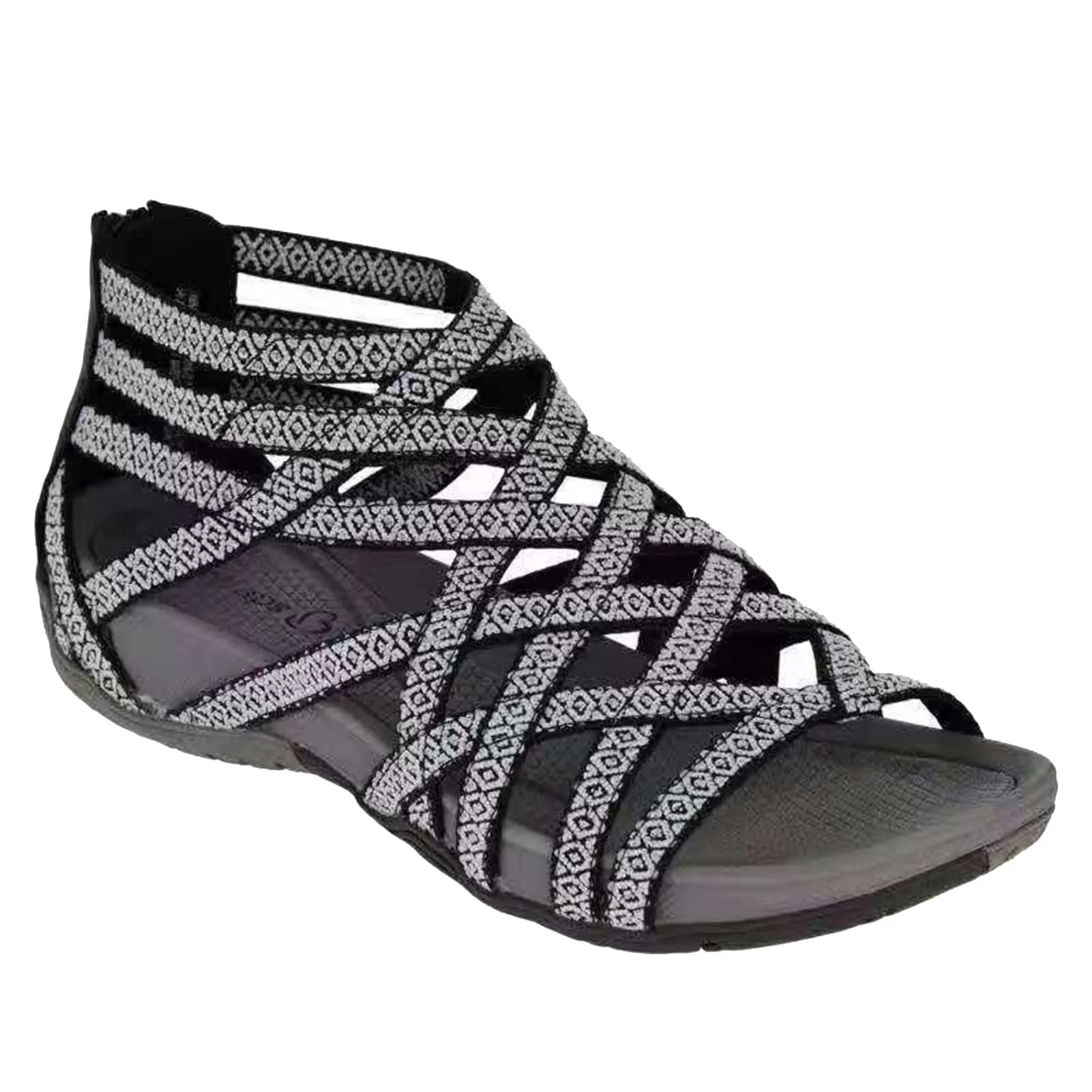 

Casual Open Top Women's Sandals Hollow Breathable Fish Mouth Summer Sandals