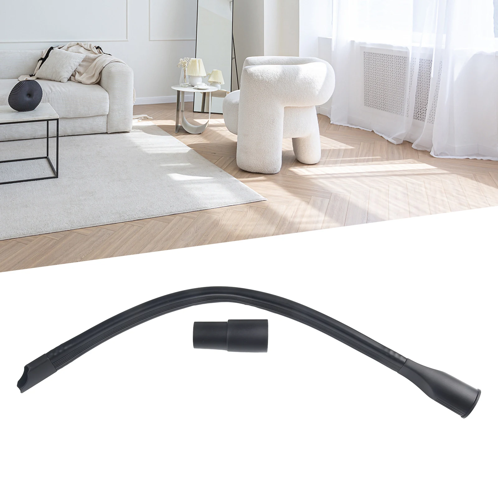 Flexible Crevice Tool&35mm To 32mm Hose Adapter Vacuum Cleaner Black Vacuum Cleaner Suction Nozzle Head Replacement