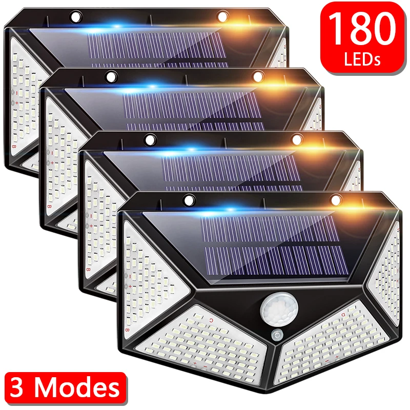 180 Solar LED Light Outdoor 100 Solar Light LED Wall Lamp With Motion Sensor Outdoor Lighting Garden Lights For Street solar lamp,solar wall light,wall light