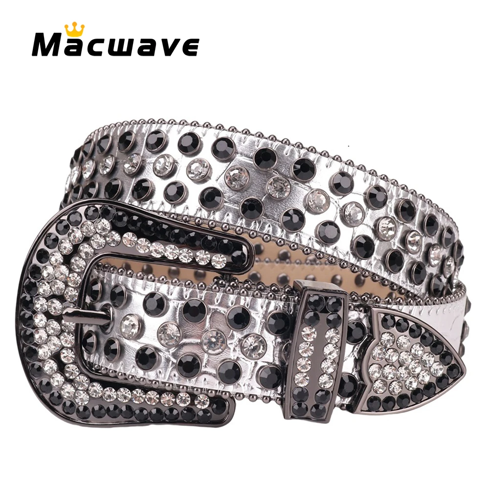 Cinturones de Metal con diamantes de imitación para hombre, Cinturón con tachuelas de de diseñador de lujo, vaquero, Cinto| | - AliExpress