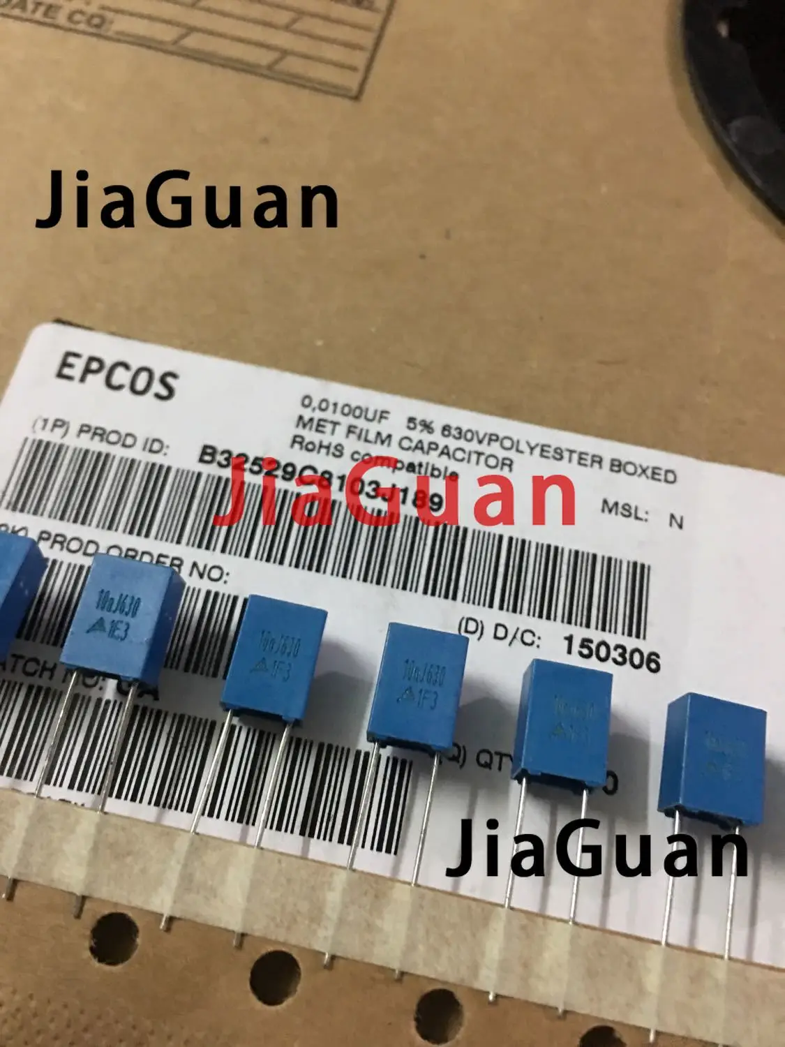 

20PCS NEW EPCOS B32529C8103J 10NF 630V PCM5 B32529 103/630V 0.01uf/630v p5mm 10NF 630VDC 630V10NF