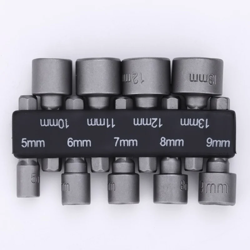 9pcs/14pcs 5mm-13mm Hex Sockets Sleeve Nozzles Nut Driver Set Screwdriver Set Schroevendraaier Set Bits Tools Socket Wrenches