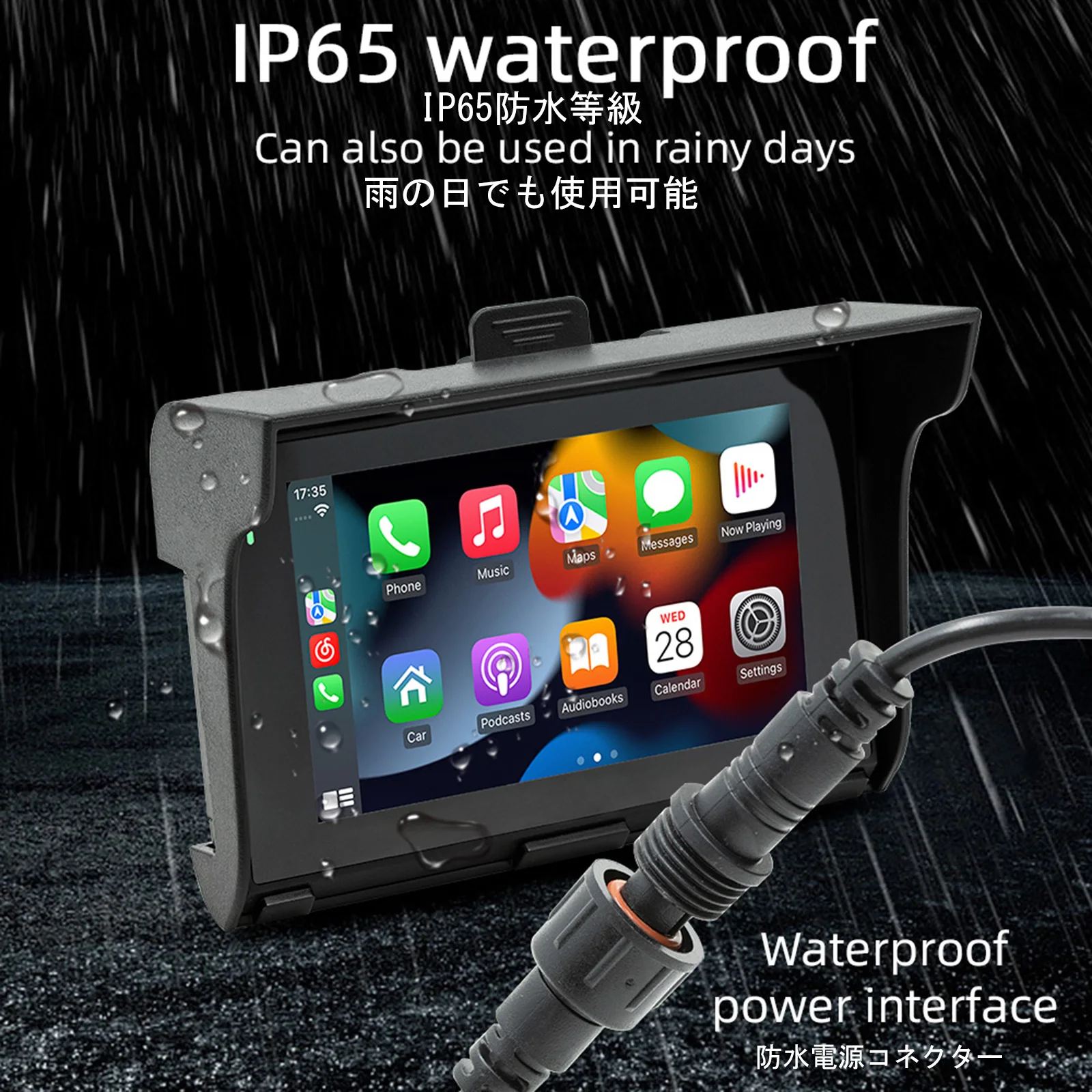 

Новый 5-дюймовый сенсорный портативный GPS-навигатор для мотоцикла IP65 Водонепроницаемый двойной Bluetooth поддержка беспроводной Apple CarPlay /Android авто