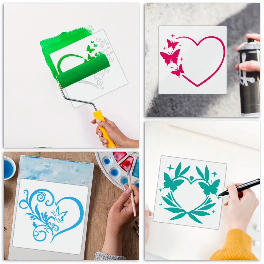 Abeillo 16 Stks Bullet Schilderen Journal Stencil - Herbruikbare Gelukkige Verjaardag Sjabloon Voor Craft Plastic Art Tekening - Schilderen Op Houten Muur Vloer Meubels Canvas