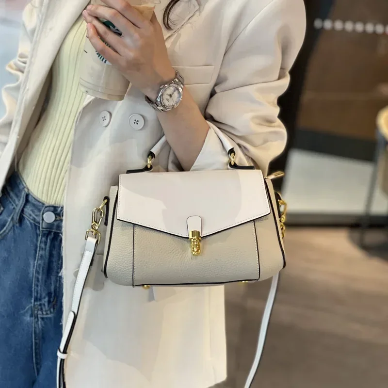 Women's Genuine Leather Bag New Trendy All-match Messenger Shoulder Bag Ladies Fashion First Layer Cowhide Handbag High Quality