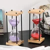 30/60 Minutes Wooden Four-column Handmade Glass Hourglass Sandglass Children Do Homework Timer Creative Sand Clock Home Decor 1