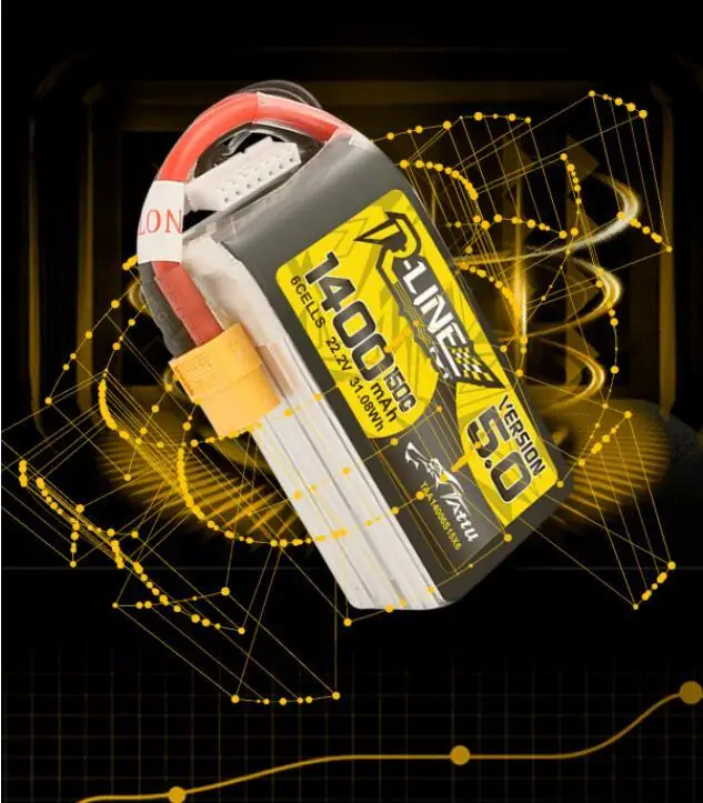 HOT TATTU R-LINE 5.0 150C 1200/1400mAh 22.2V LIPO Akku für RC Helikopter Quadcopter FPV Racing Drohnen Teile 6S Drohnen AKKU – Detail 6