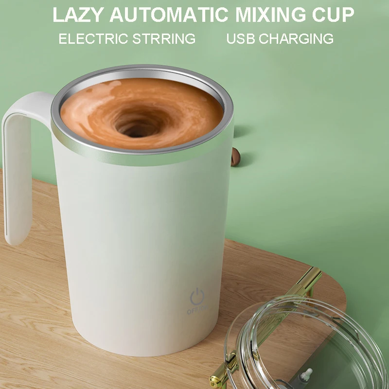 Electric Mixing Cup Automatic Mixing Cup With Magnetic Stirrer Mixer Lazy  Rotating Water Cup Kitchen Coffee Cups Portable Mugs - AliExpress
