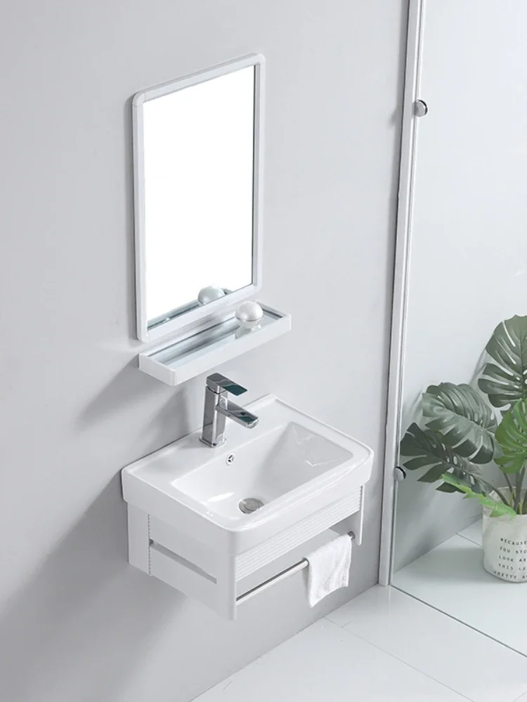 ~Wash Basin Cabinet Combination Bathroom Balcony Basin Ceramic Small Apartment Washbasin Wash