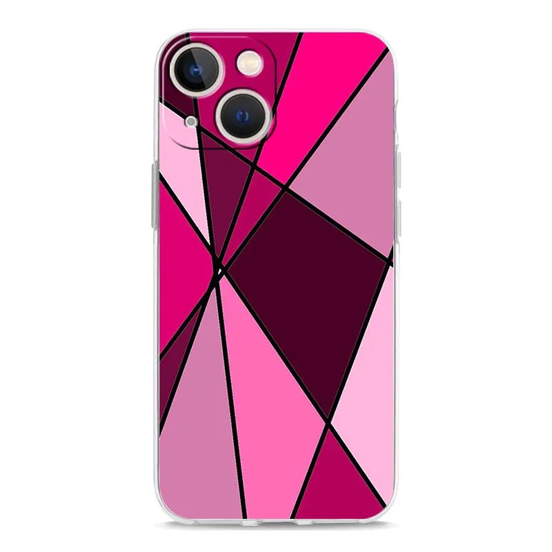 Colorful Geometric Marble Soft Phone Case