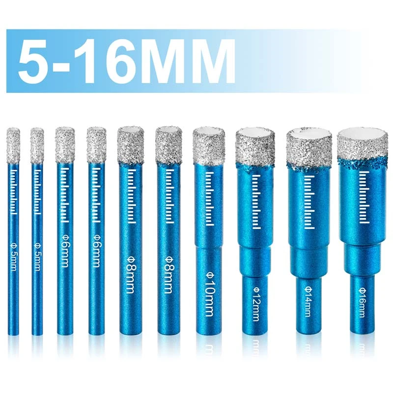 Dry Diamond Coated Bit Tile Marble Ceramic Hole Saw Brazed Dry Ceramic