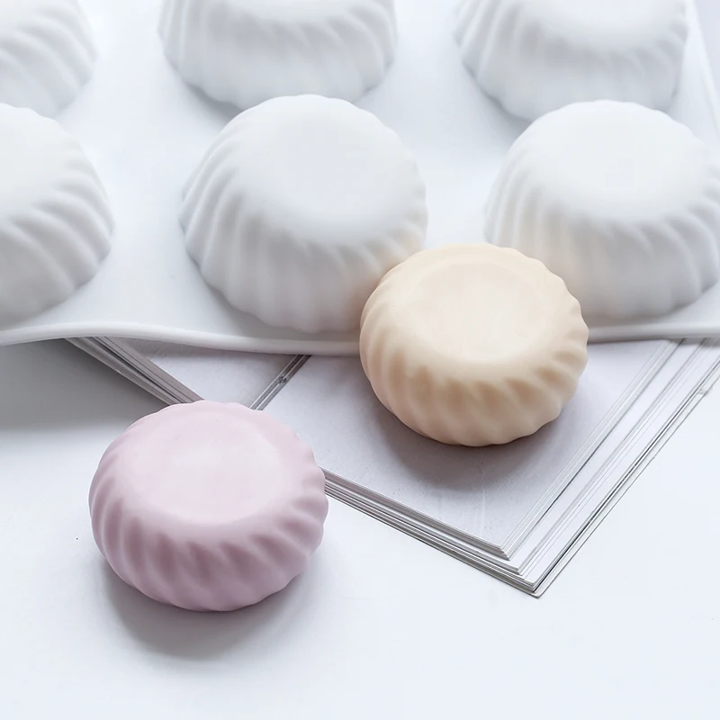 Silicone Mold Soap Molds Bath Bomb Mold Round 6 Holes Gear Mousse Silicone Mold Handmade Soap Mold Bath Bomb Sugarcraft Soap Making Supplies Chocolate