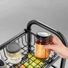 Kitchen with Wheel Storage Rack Floor Standing Multi-storey Shelf Multifunctional Microwave Oven Vegetable Basket Storage Rack 6