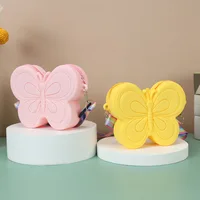Lovely Bow Children's Silicone Shoulder Bags Cute Butterfly Shape Baby Girls Crossbody Bag Candy Color Kids Small Coin Purse 가방 4