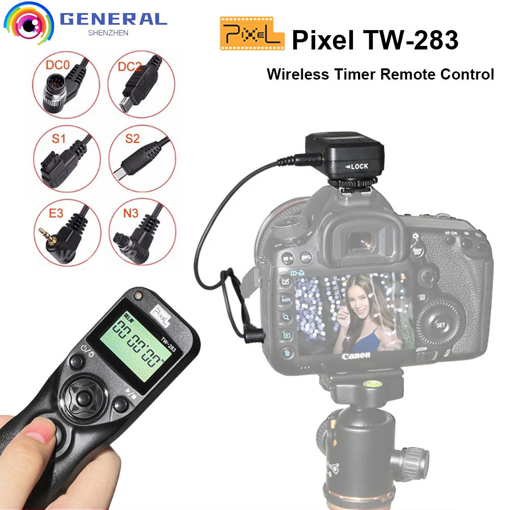 

Pixel TW-283 Shutter Release Wireless Timer Remote Control For Sony A6000 A58 A7 A7R A7M3 A3000 HX300 HX50 HX400 HX60