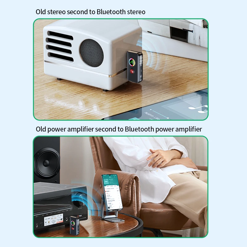 2 in 1 Bluetooth 5.4 Audio Receiver Transmitter AUX Wireless Audio Adapter Handsfree 3.5mm Jack for Car Earphones TV Speakers bluetooth adapter bluetooth audio receiver bluetooth transceiver adapter