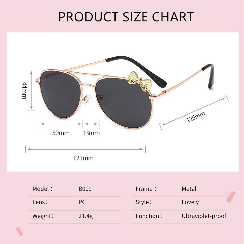 Kids Sunglasses Metal Frame Bow Children Sun Glasses Fashion Gilrs Outdoor Goggles Party Eyewear Cute Style Eyeglasses_voghion.com