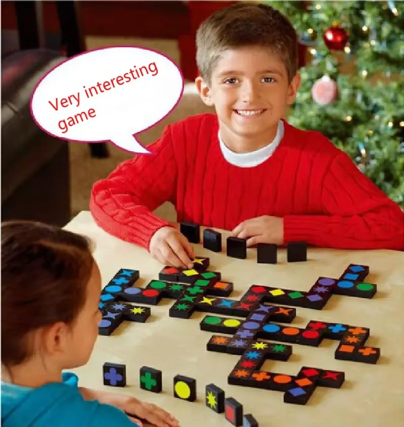 Children's Educational Qwirkle Wooden Chess Game - Interactive Parent-Child Toy Gift