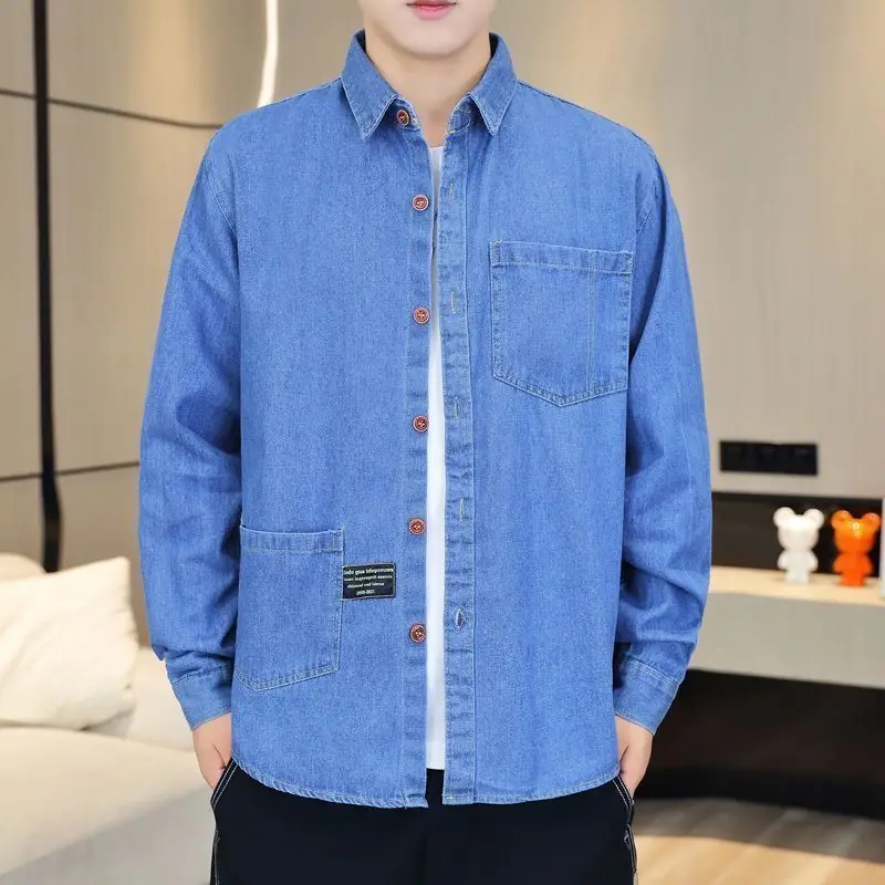 Men's Denim Long-sleeved Shirt Spring Autumn