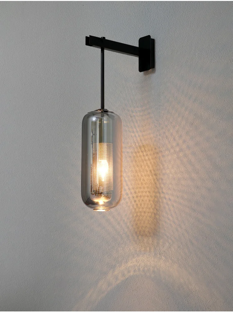 Description Picture 5 of itemModern Minimalist Led Black Wall Lights Bedroom Hotel Aisle Restaurant Staircase Wall Lamp Home Indoor Decoration Lighting Lamps