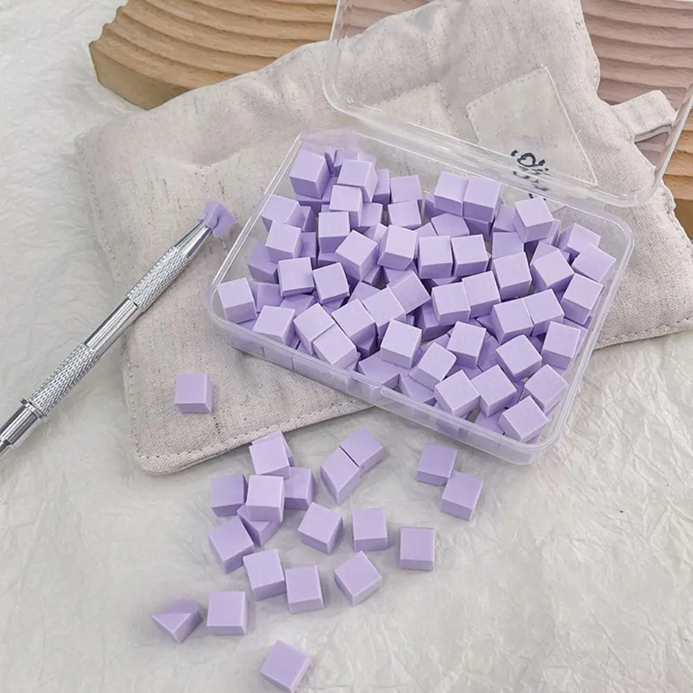 Coloring Stamping Gradient Nail Sponge Set Soft High Rebound DIY Manicure Makeup Sponge Nail Care with Grabbing Pen