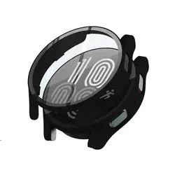 Deluxe Tempered Glass Protective Bumper Case with Screen Shield for Watch 5 pro 45mm (Black)