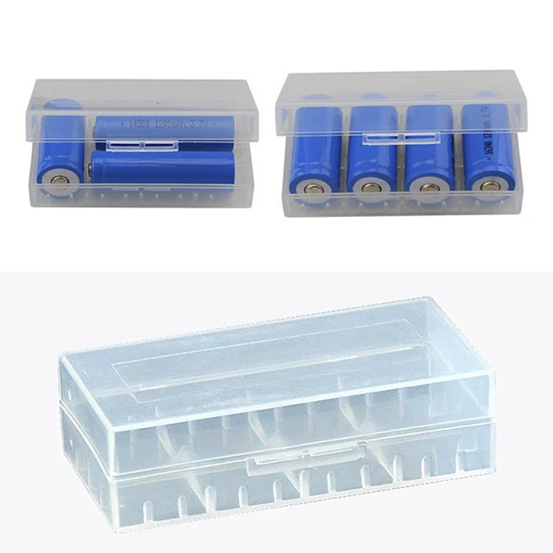 Case For 18650 Battery PVC Hard Plastic Battery Storage 18650 16340