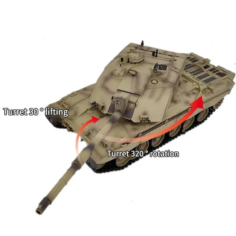 Henglong 3908-1 Large Battle Tank Vehicle 1:16 Simulation British Challenger 2 Remote Control Main Battle Tank Children's Toy 4