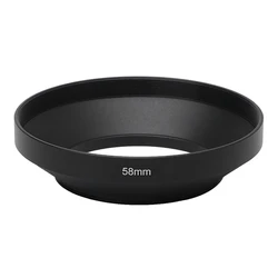 Durable Metal Wide Angle Lens Hood for DSLR Camera Protection (58mm)