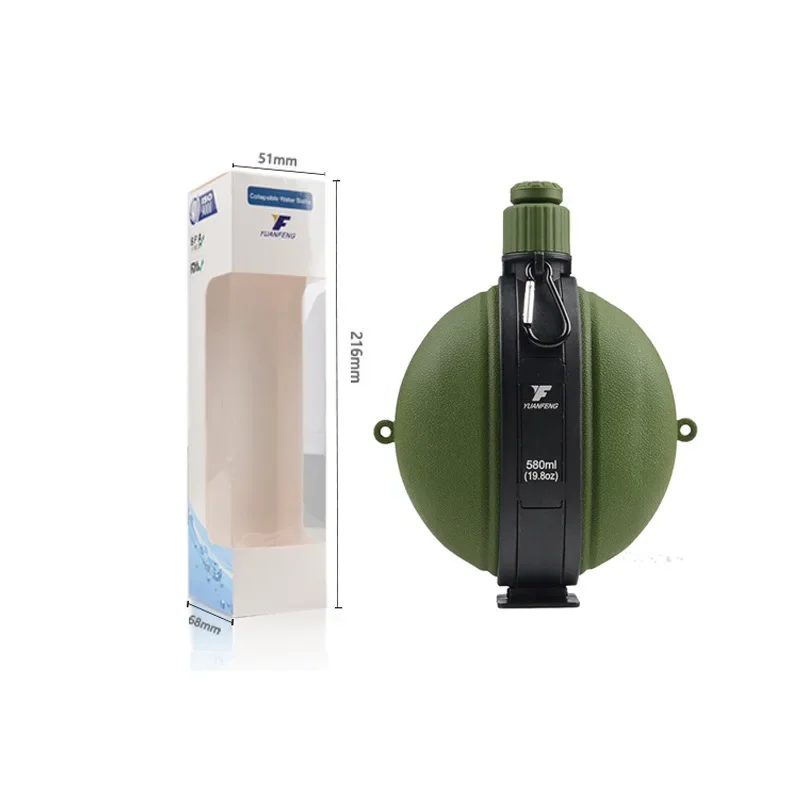 Silicone Folding Cup Outdoor Mountain Climbing Portable Multi-functional 580ML Large Capacity Sports Kettle Sports Water Bottle Portable Water Bottle Sports Water Bag
