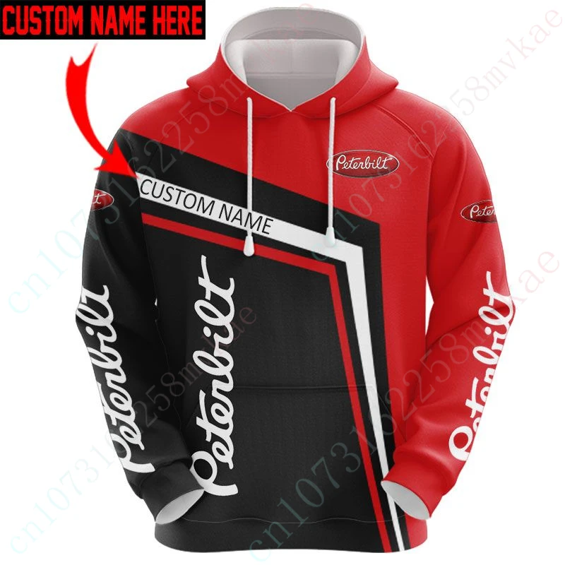 

Peterbilt Anime Zip Hoodies Harajuku Men's Clothing Essentials Streetwear Casual 3D Printing Oversize Hoodie Unisex Sweatshirt