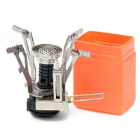 Outdoor portable ultra small mini stove with electronic ignition, camping picnic, flat gas tank stove, stove, gas stove