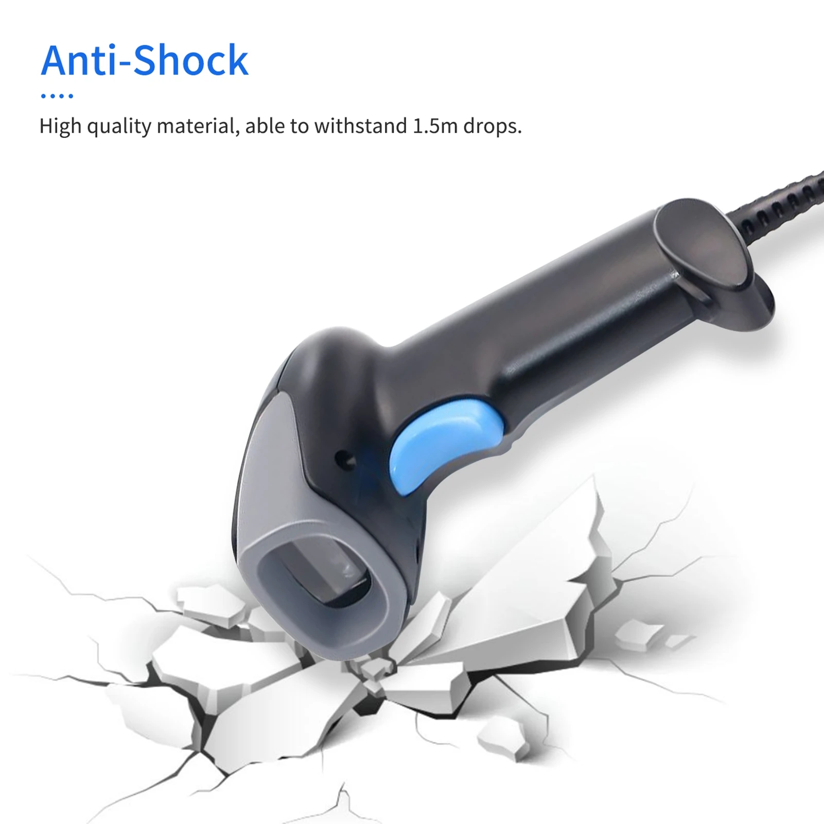 【Sale】Handheld Barcode Scanner 1D/2D/QR  Scanner 2.4G Wireless & USB Wired Bar Reader for Windows Mac Linux for Supermark