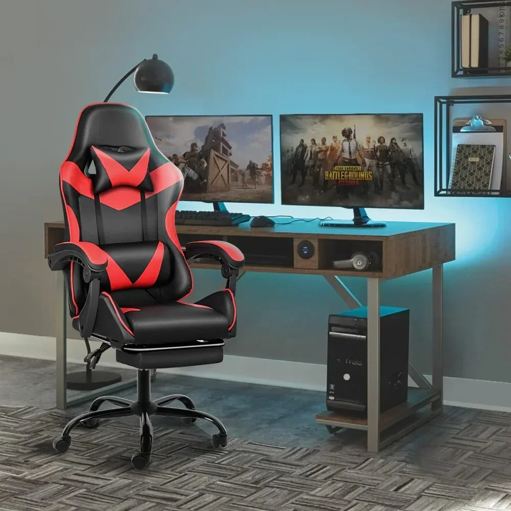 Luxury gaming chairs, large and tall gaming chairs, adjustable swivel office chairs, ergonomic with headrests and lumbar support